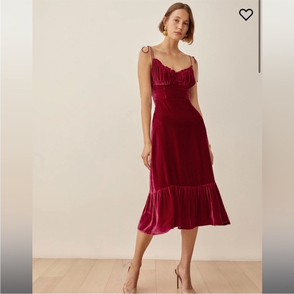 Reformation Oda Velvet Dress